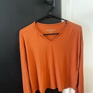 Recreation Rust Orange Long Sleeve Top
